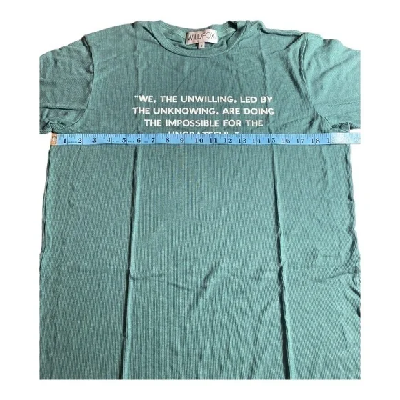 Wildfox We the Unwilling Boyfriend Tee green/white - Picture 10 of 13